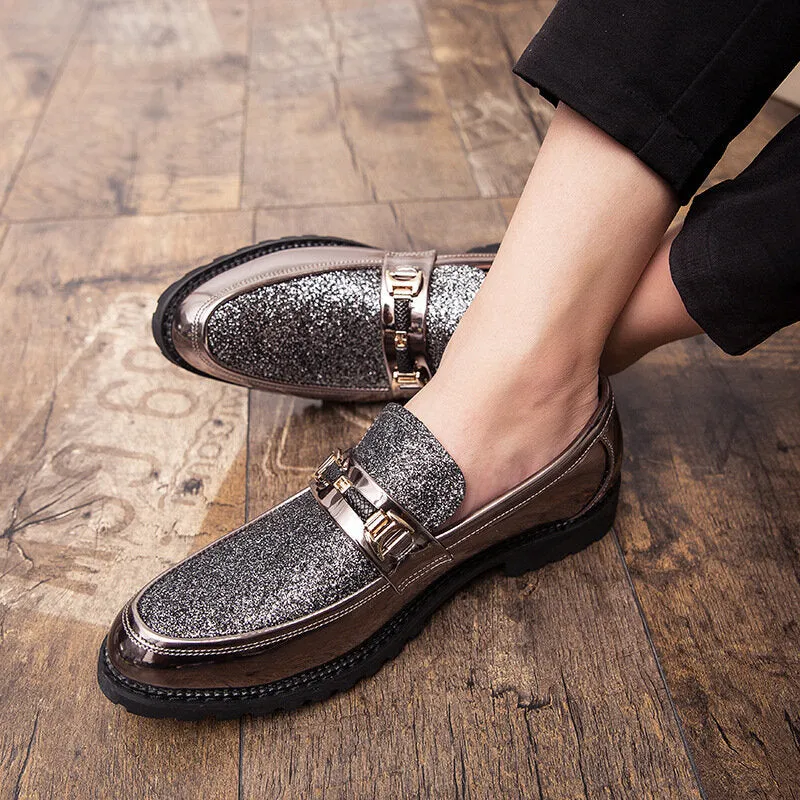 Pointed Toe Soft Bottom Slip On Casual Business Men Dress Shoes