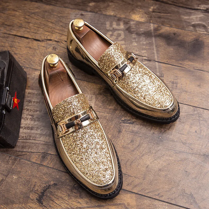 Pointed Toe Soft Bottom Slip On Casual Business Men Dress Shoes