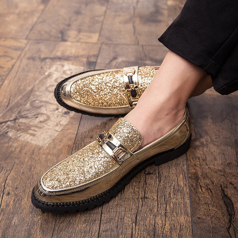Pointed Toe Soft Bottom Slip On Casual Business Men Dress Shoes