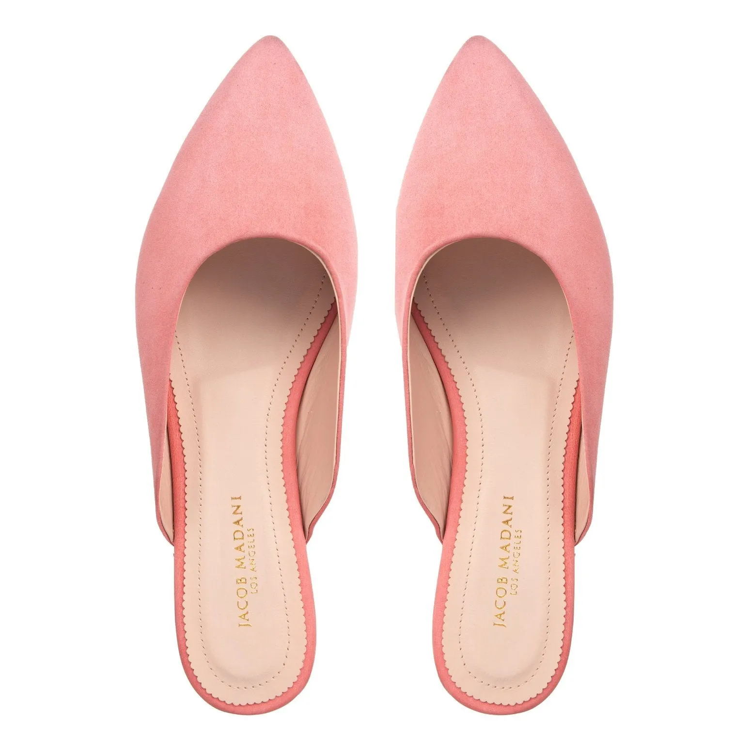 Pointy-toe Flat Mule in Suede Leather