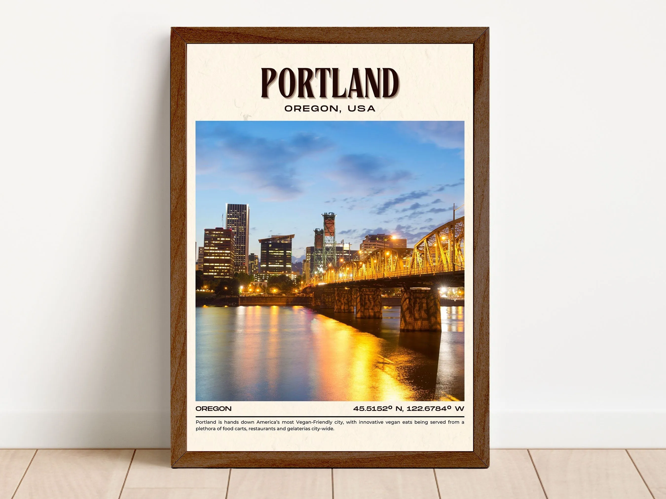 Portland Vintage Wall Art, Oregon, USA