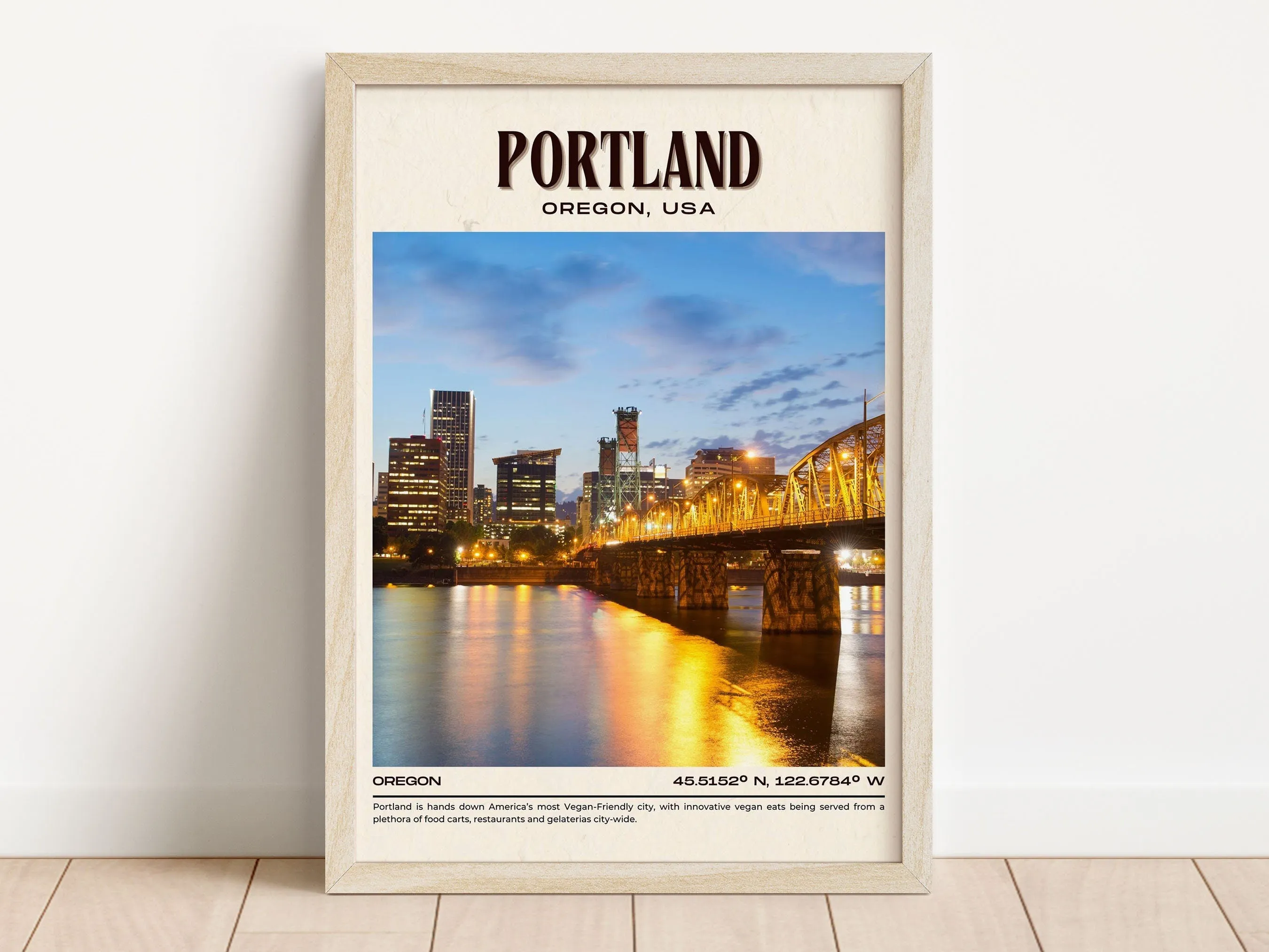 Portland Vintage Wall Art, Oregon, USA