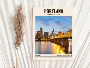 Portland Vintage Wall Art, Oregon, USA