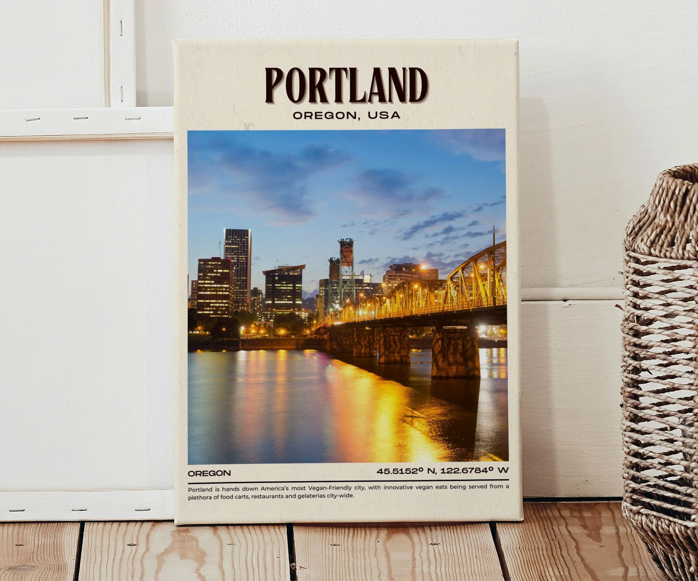 Portland Vintage Wall Art, Oregon, USA