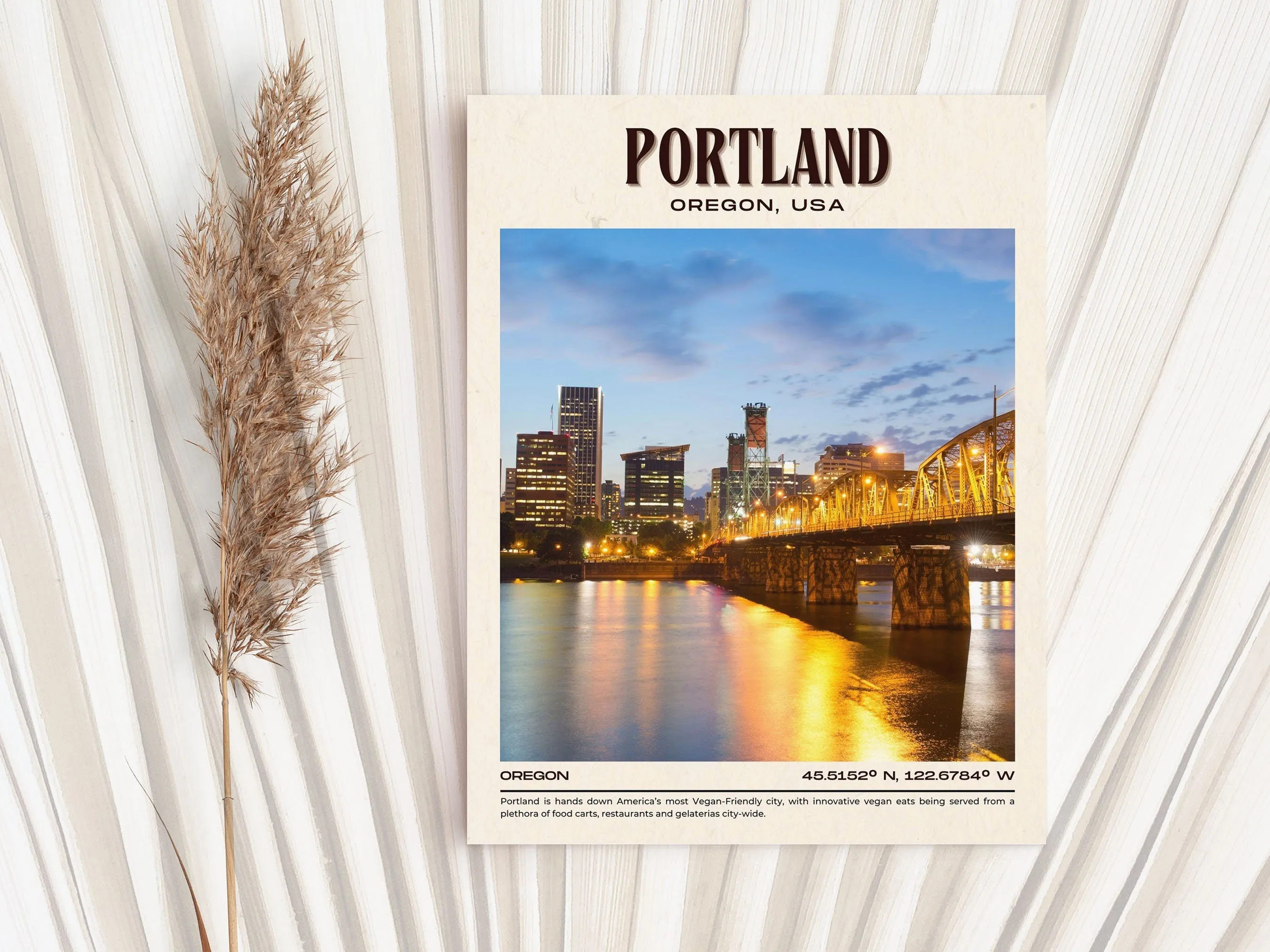 Portland Vintage Wall Art, Oregon, USA