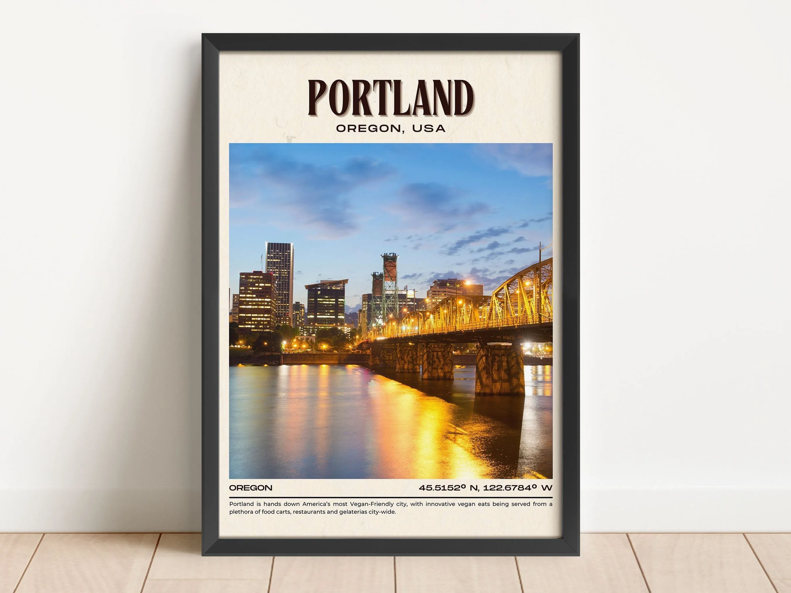 Portland Vintage Wall Art, Oregon, USA