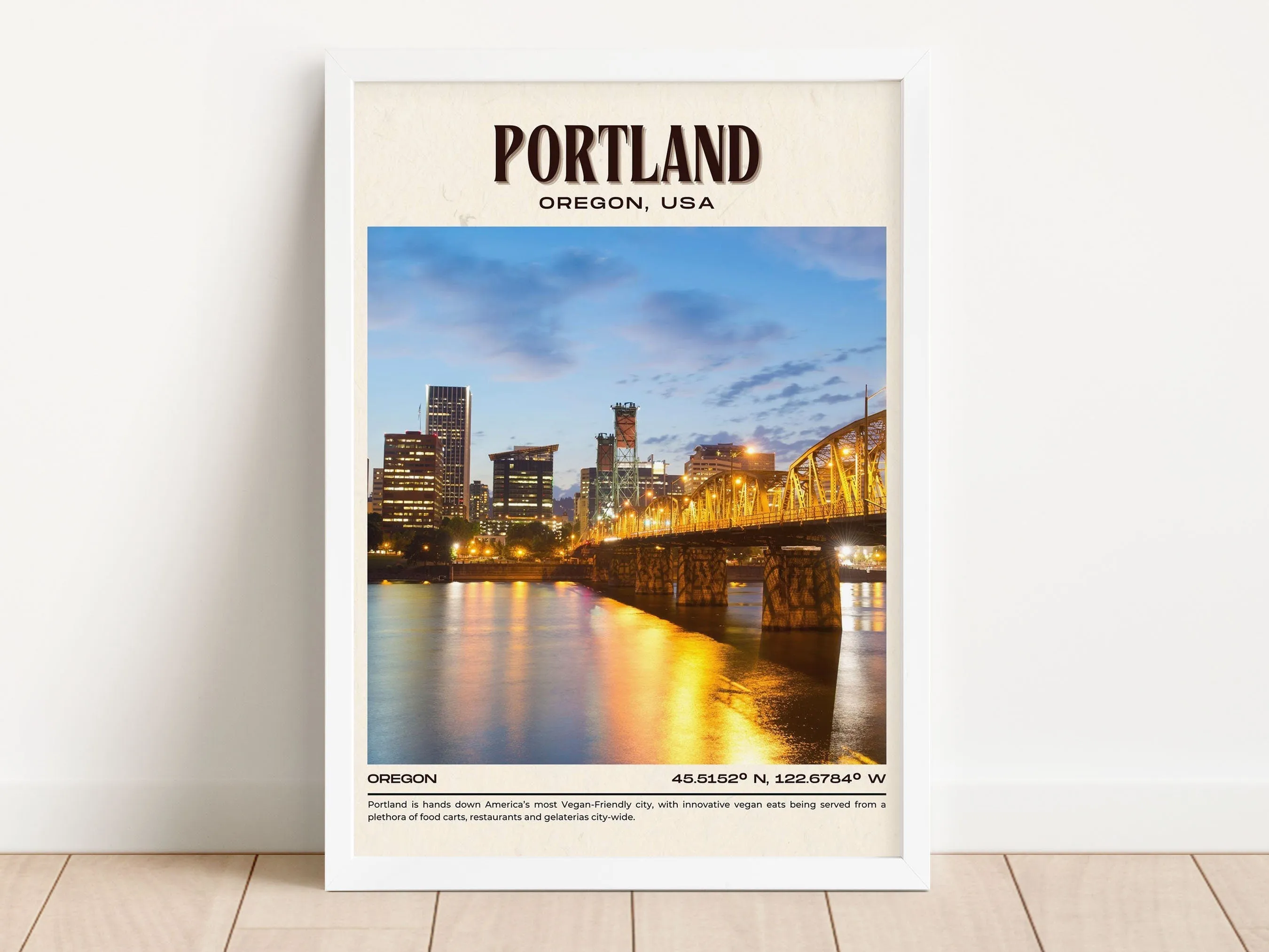 Portland Vintage Wall Art, Oregon, USA