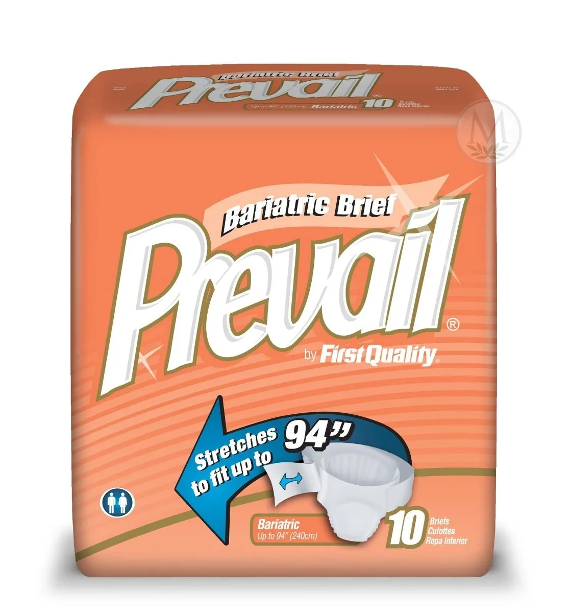 Prevail Bariatric Briefs (Fits Up to 94") (Bag of 10)