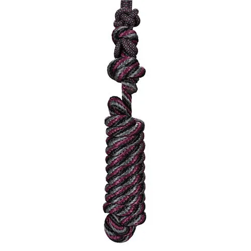 Pro Choice Rope Halter & Lead Black Grey & Burgandy