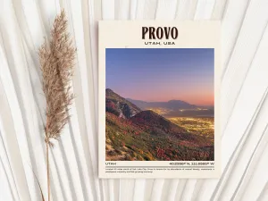 Provo Vintage Wall Art, Utah, USA