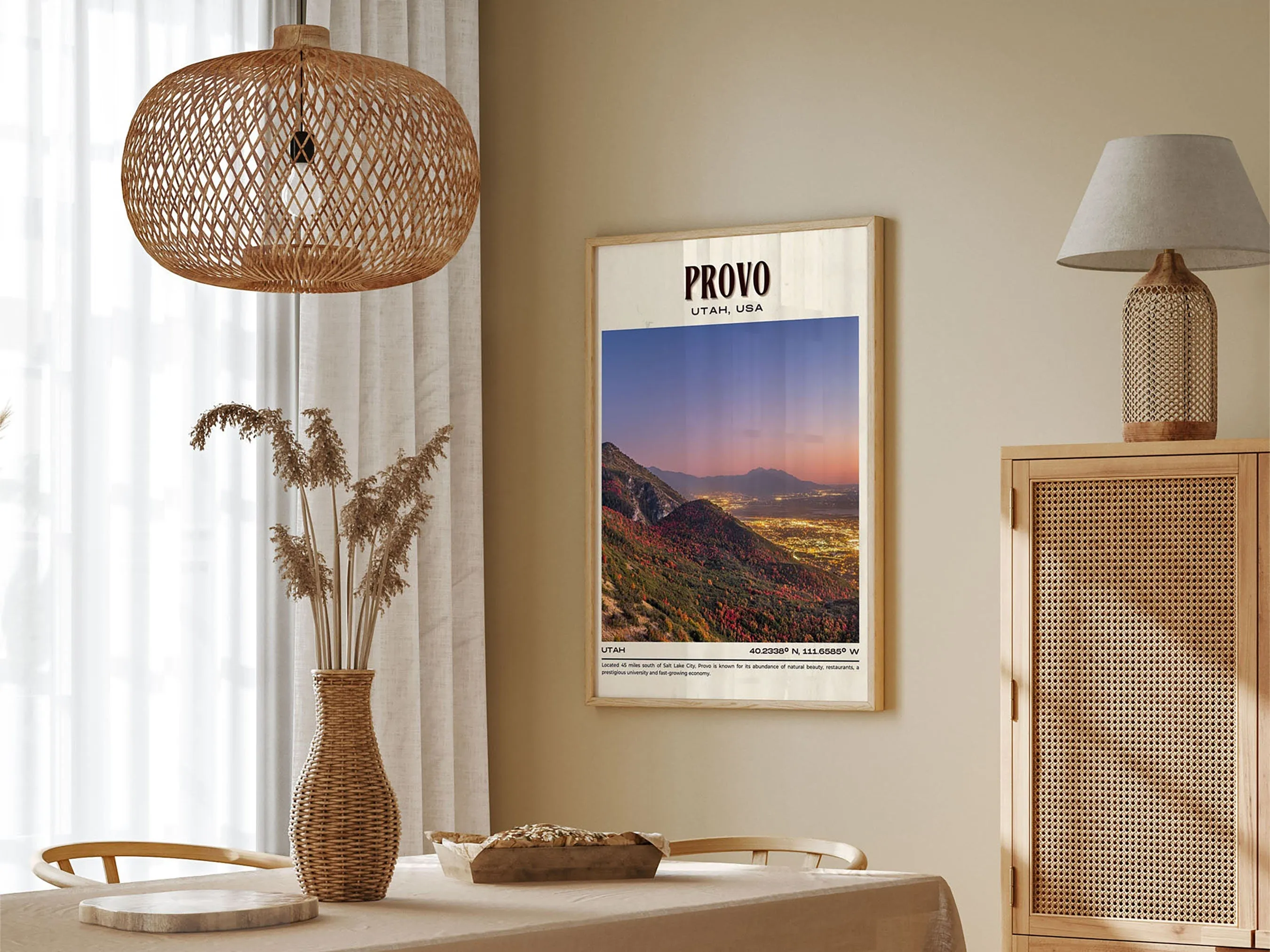 Provo Vintage Wall Art, Utah, USA