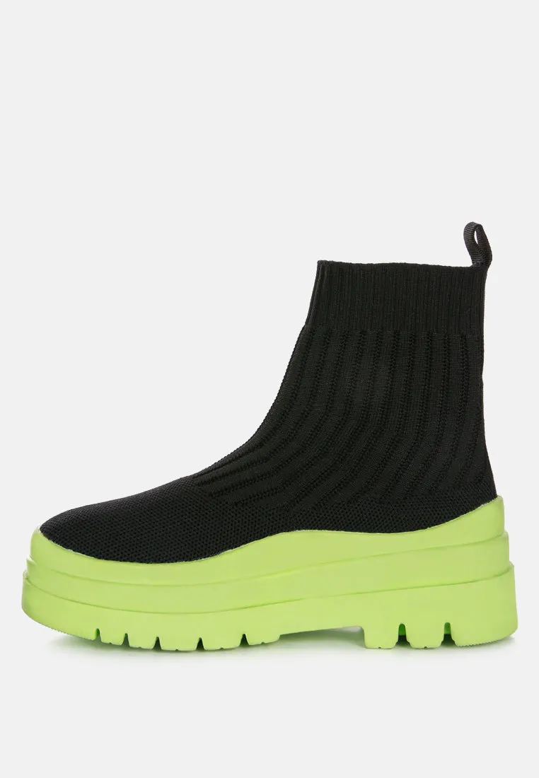 Quavo Knitted Platform Sneakers