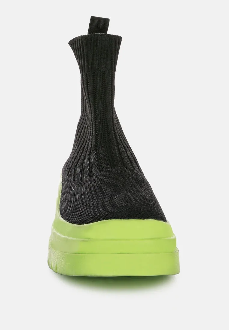 Quavo Knitted Platform Sneakers