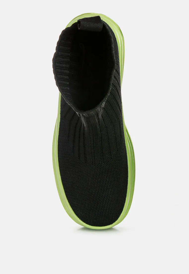 Quavo Knitted Platform Sneakers