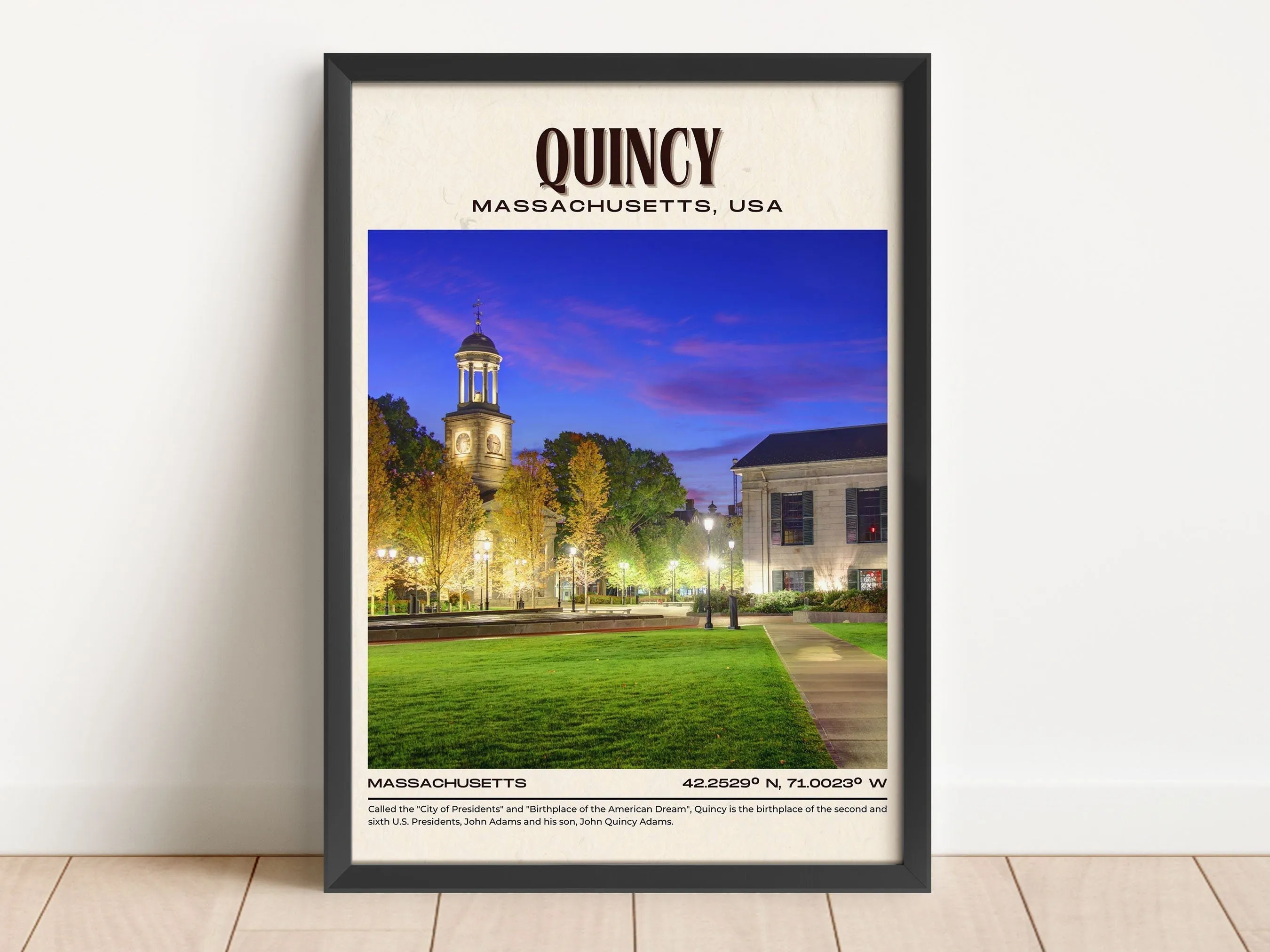 Quincy Vintage Wall Art, Massachusetts, USA