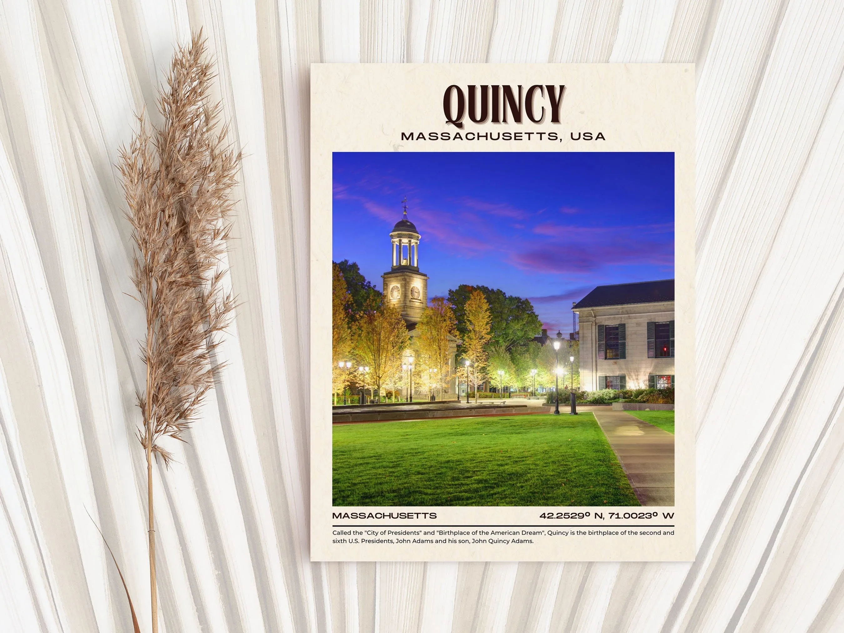 Quincy Vintage Wall Art, Massachusetts, USA