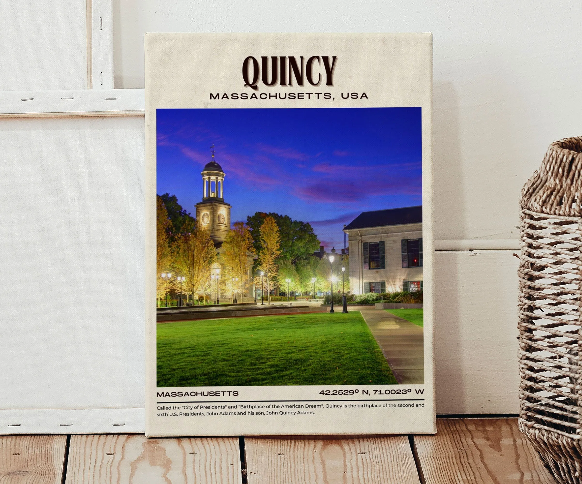Quincy Vintage Wall Art, Massachusetts, USA