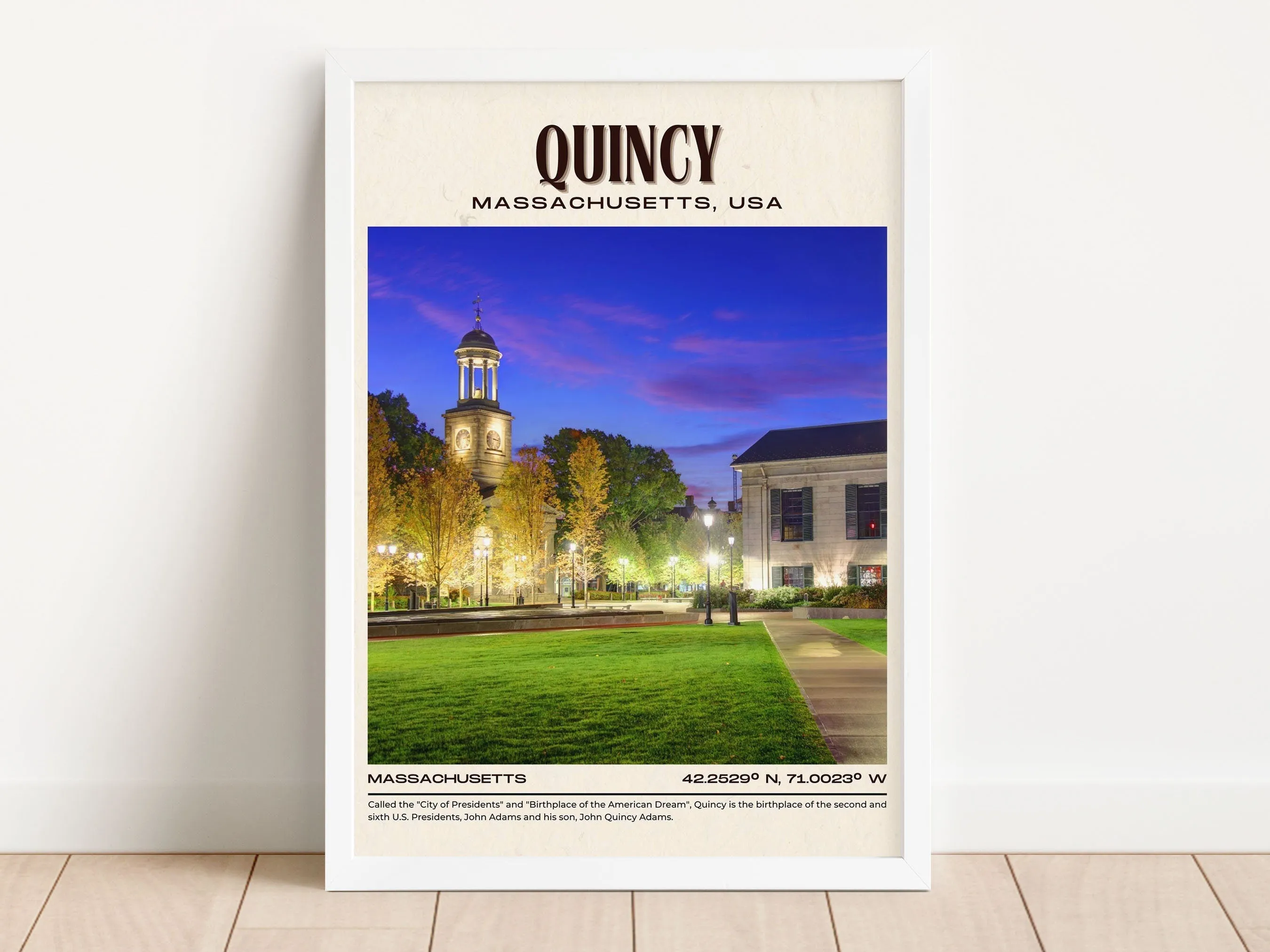 Quincy Vintage Wall Art, Massachusetts, USA