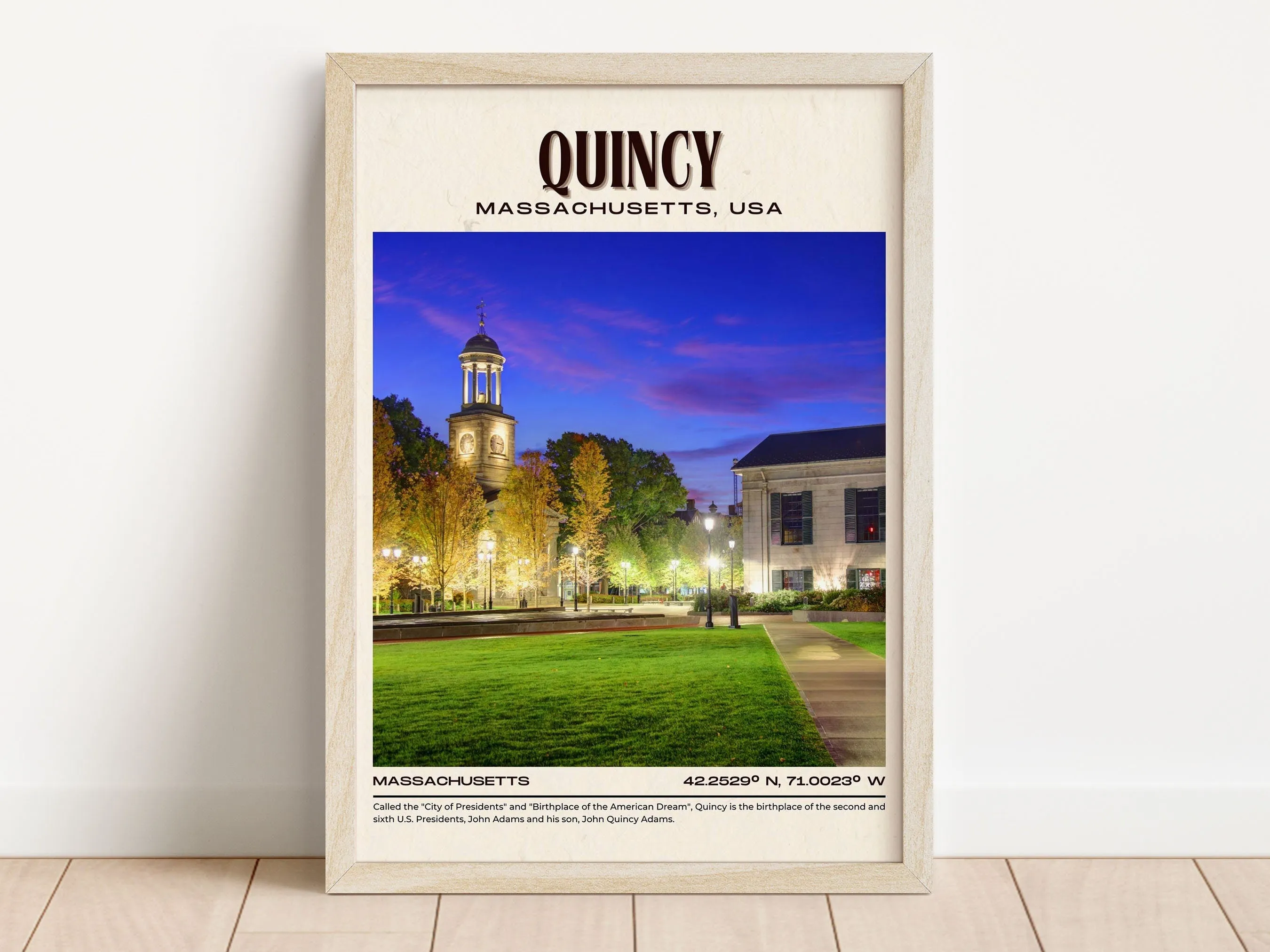Quincy Vintage Wall Art, Massachusetts, USA