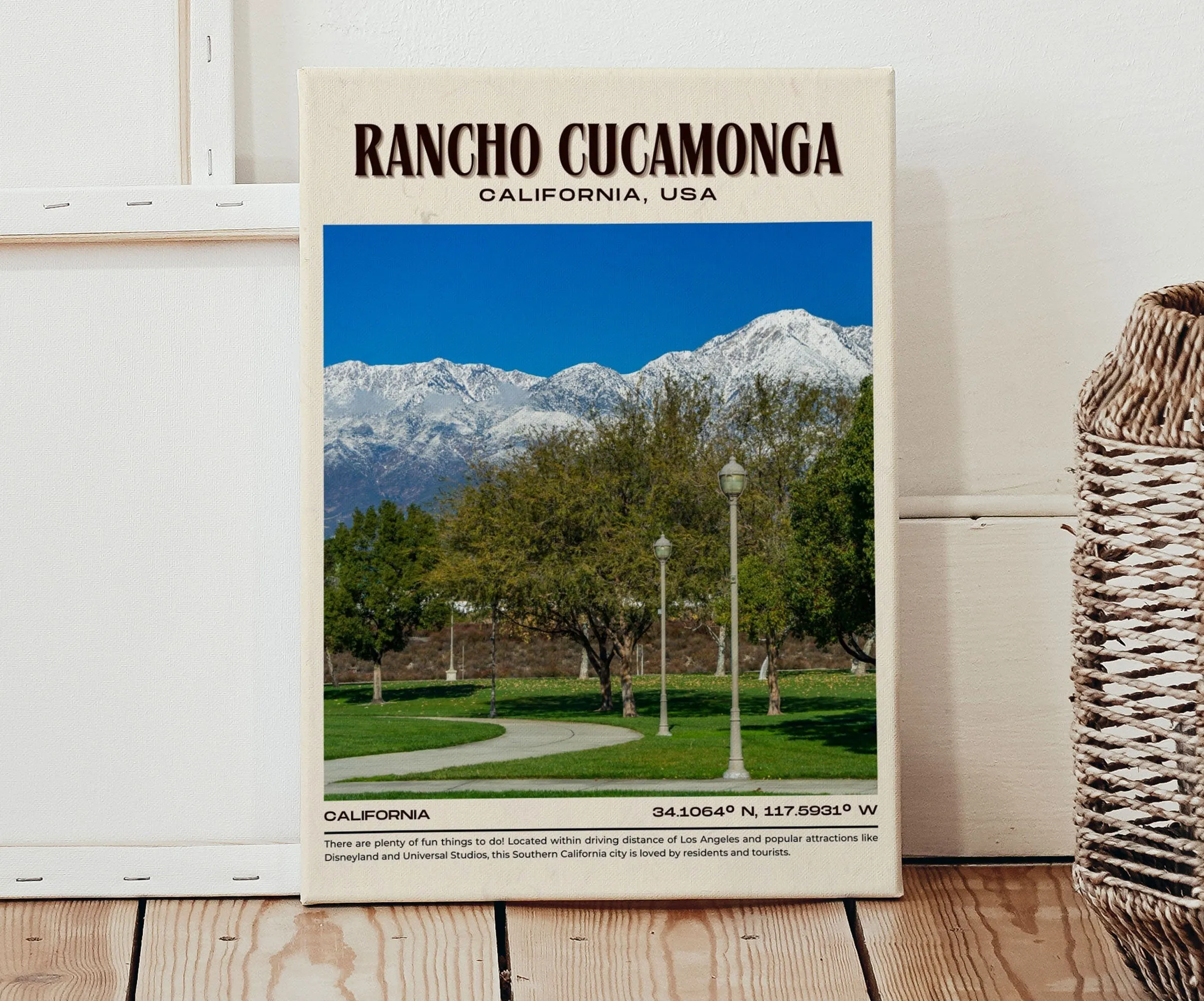 Rancho Cucamonga Vintage Wall Art, California, USA