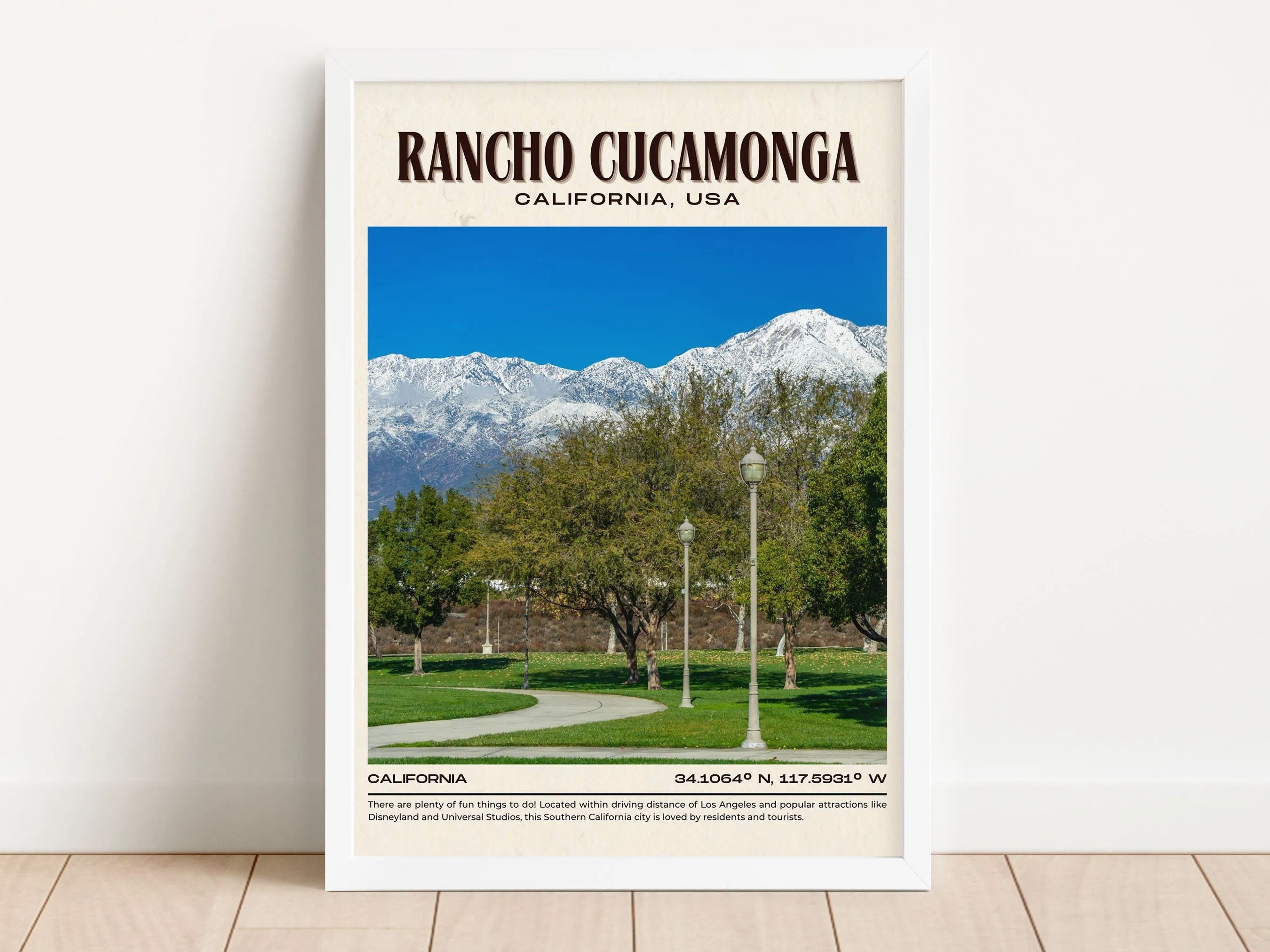Rancho Cucamonga Vintage Wall Art, California, USA