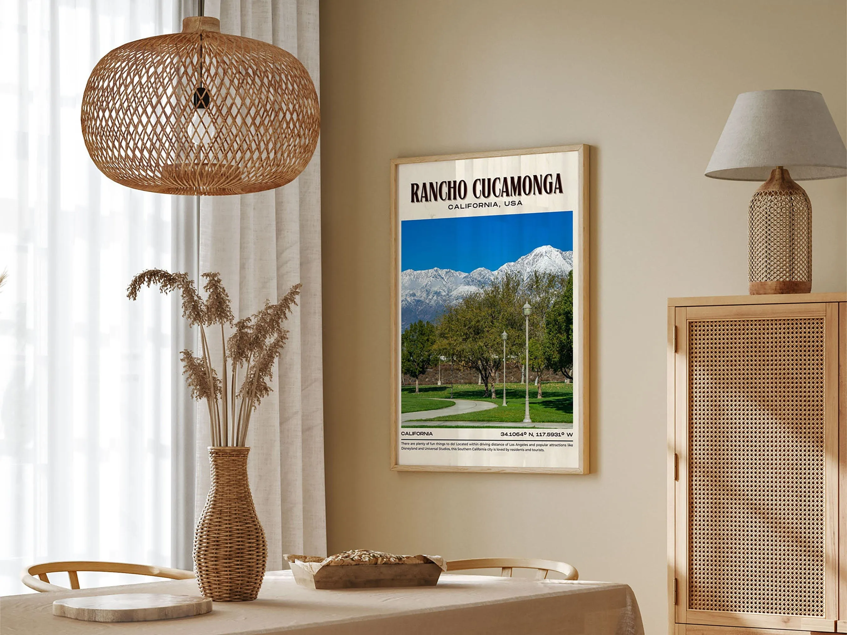 Rancho Cucamonga Vintage Wall Art, California, USA