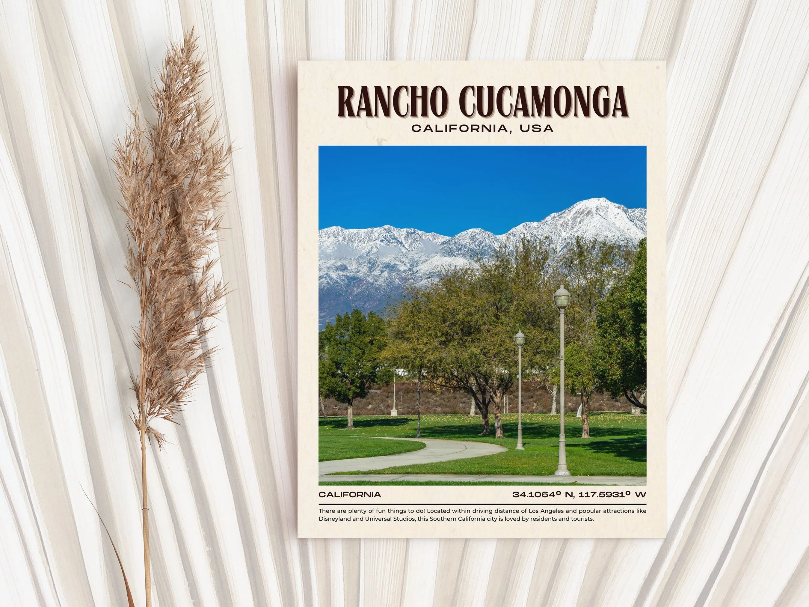 Rancho Cucamonga Vintage Wall Art, California, USA