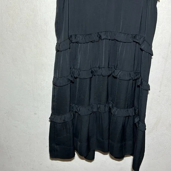 Rebecca Minkoff Sasha Ruffled Black Mini Dress Size Small