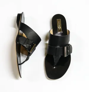 Reed Krakoff Women's Black Leather Thong W0011