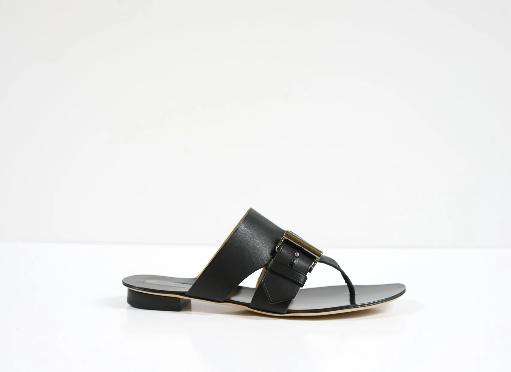 Reed Krakoff Women's Black Leather Thong W0011
