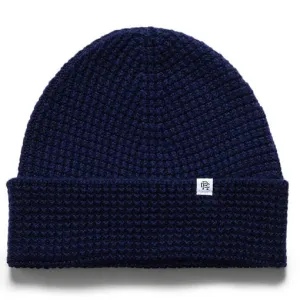 Reigning Champ Merino Wool Waffle Beanie Navy