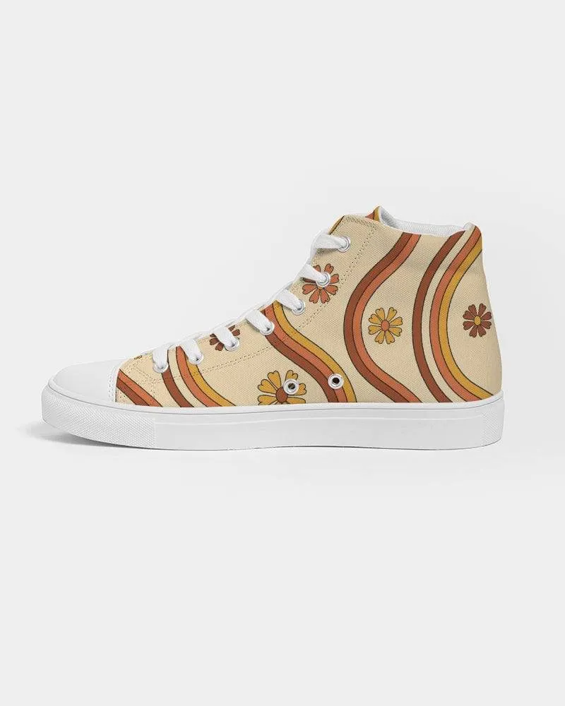 Retro Print Women's High Top Shoes