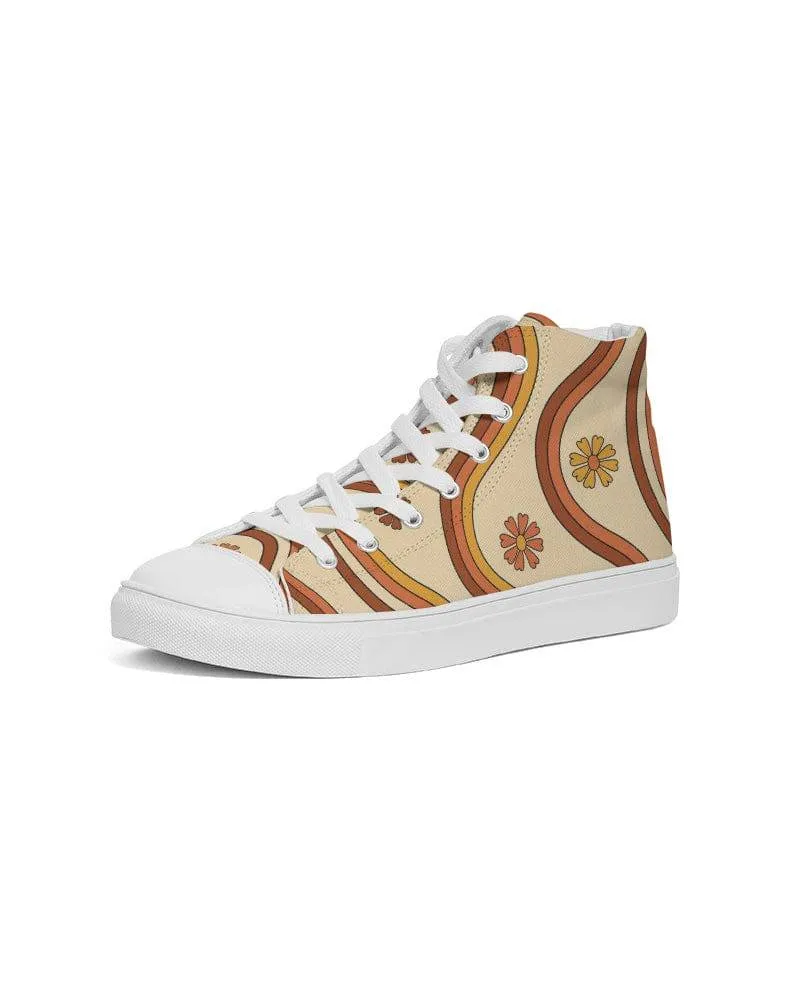 Retro Print Women's High Top Shoes
