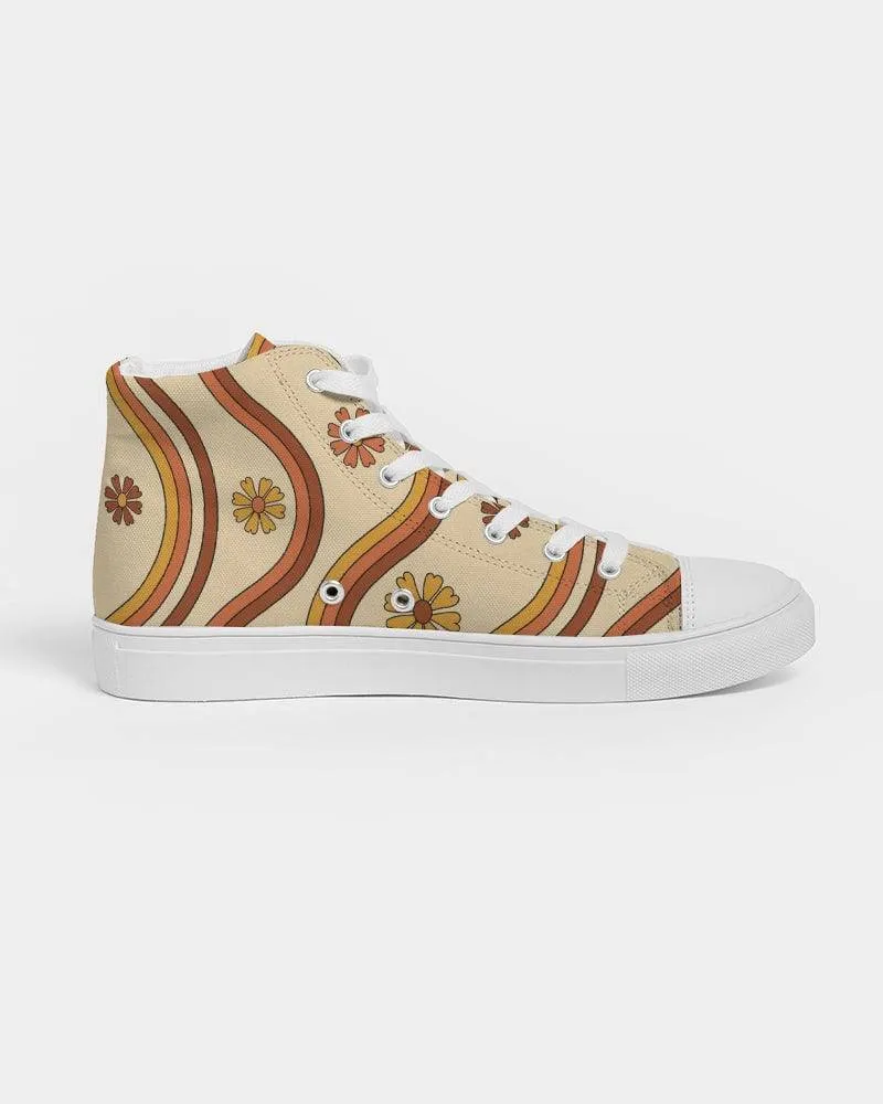 Retro Print Women's High Top Shoes