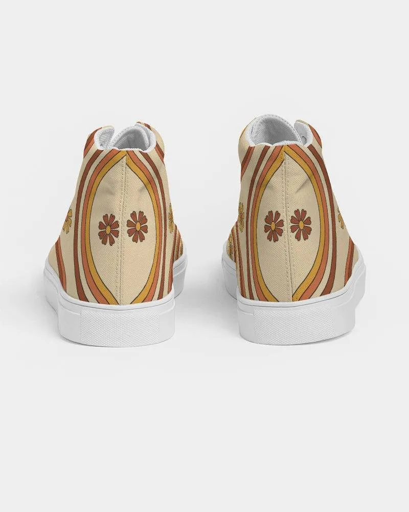 Retro Print Women's High Top Shoes