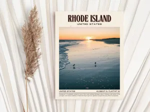Rhode Island Vintage Wall Art, USA