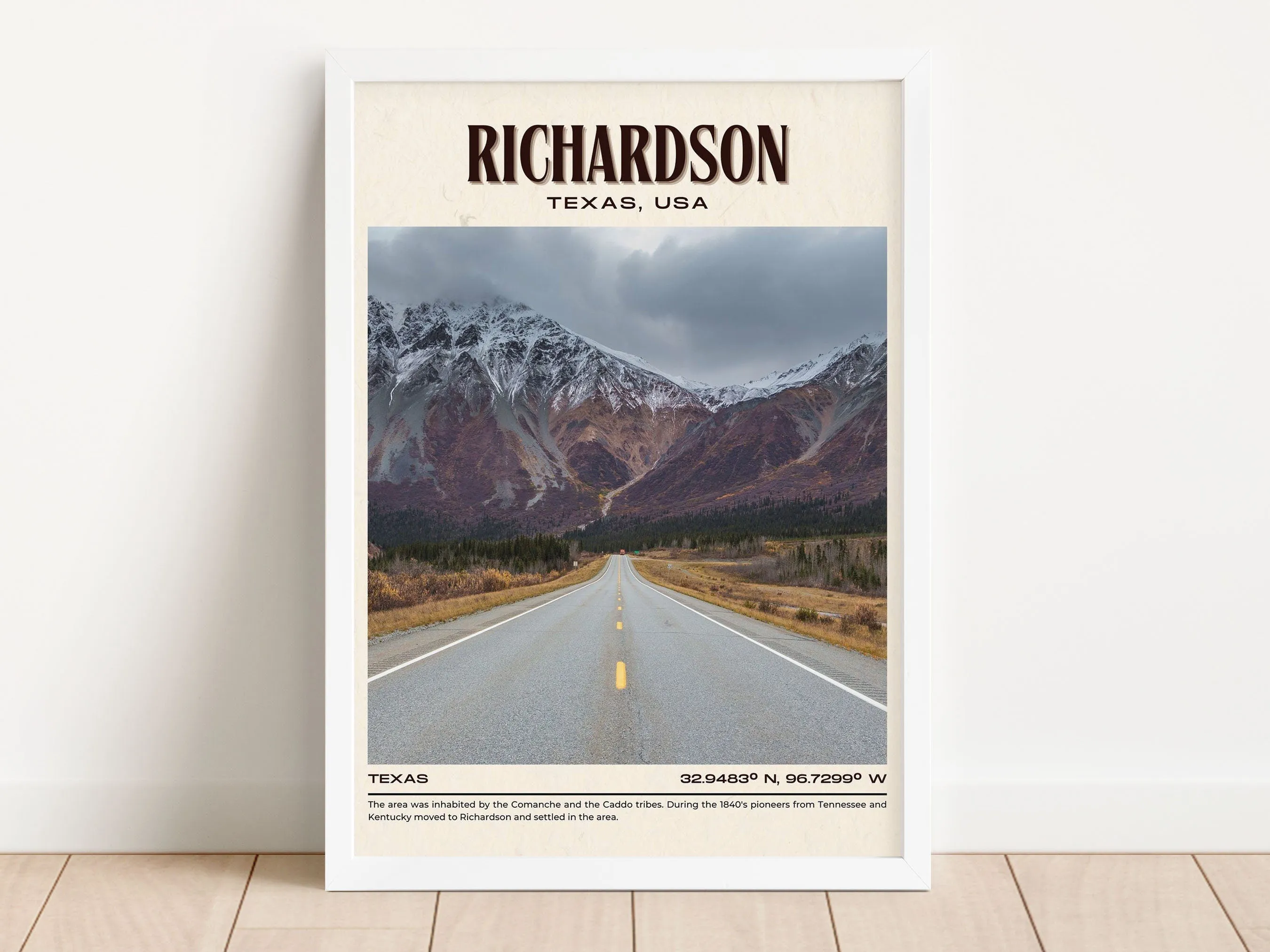 Richardson Vintage Wall Art, Texas, USA