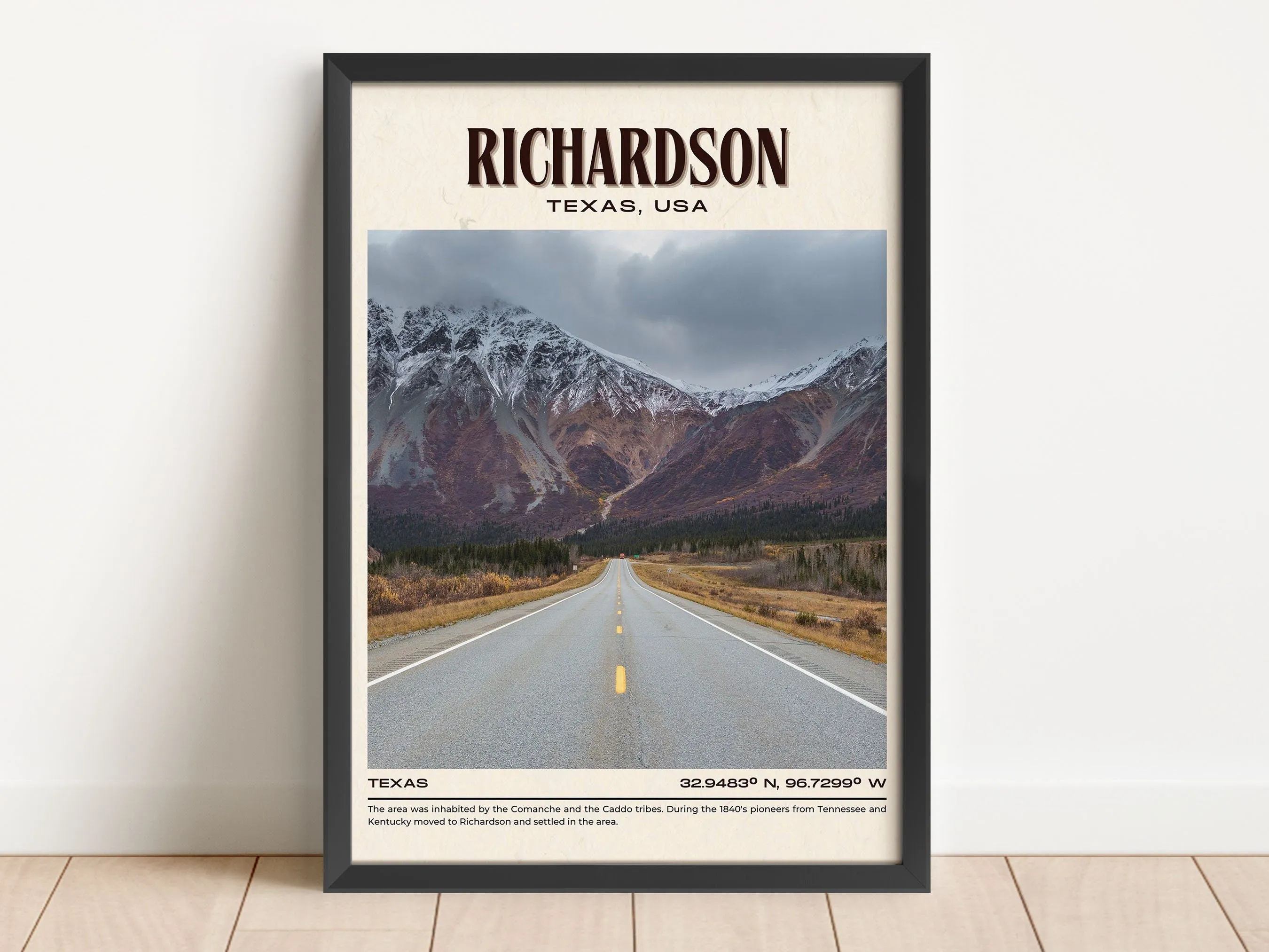 Richardson Vintage Wall Art, Texas, USA