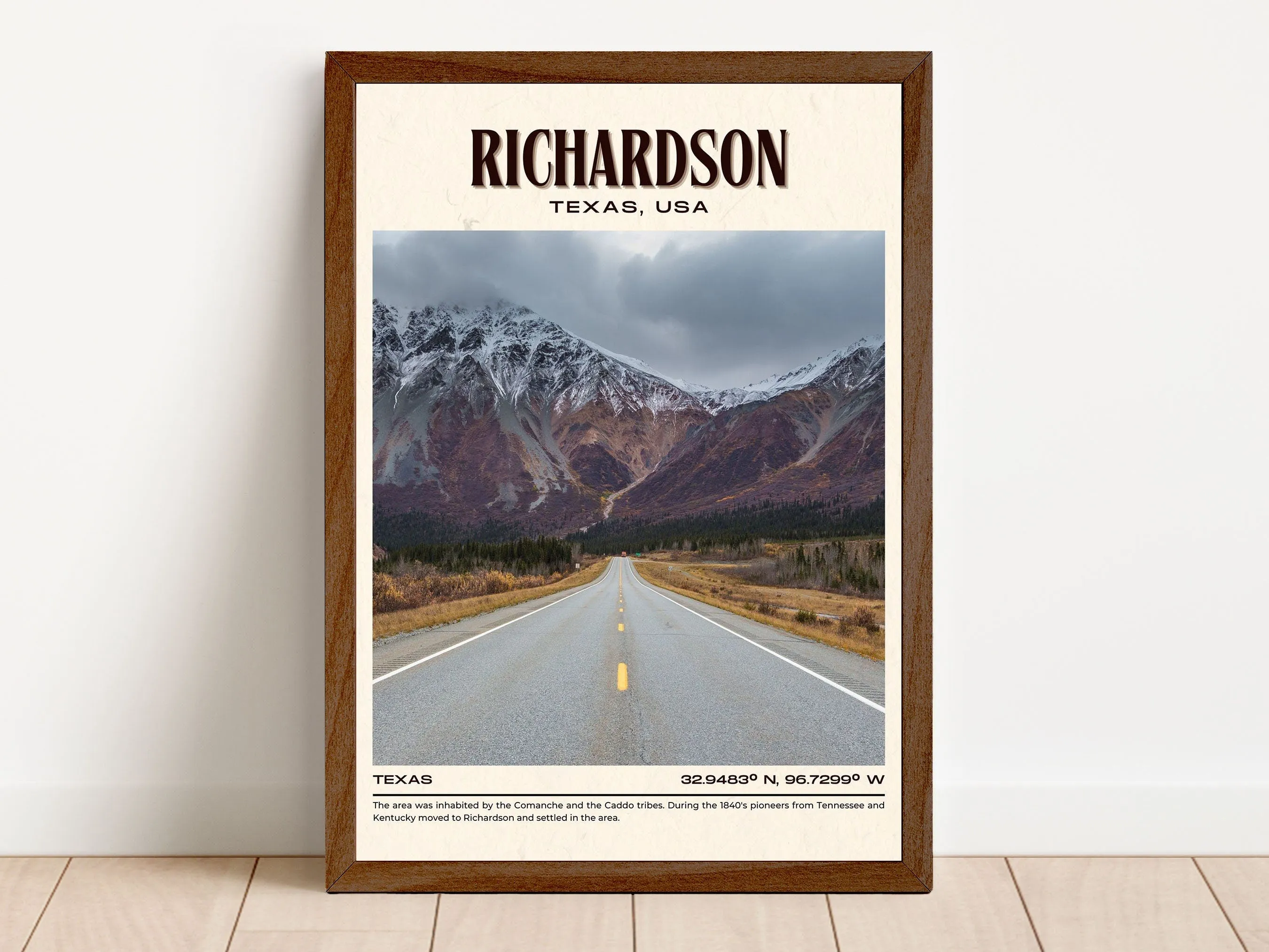 Richardson Vintage Wall Art, Texas, USA