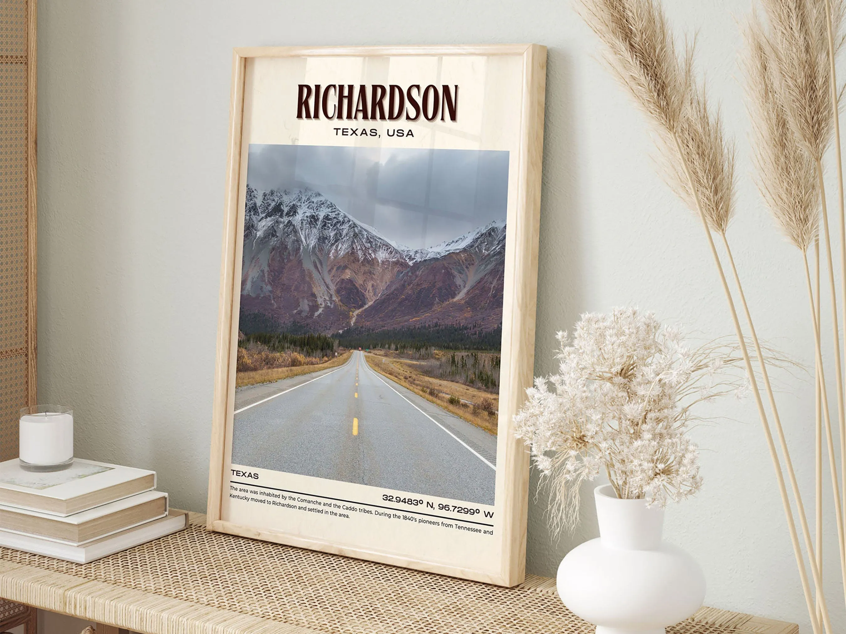 Richardson Vintage Wall Art, Texas, USA