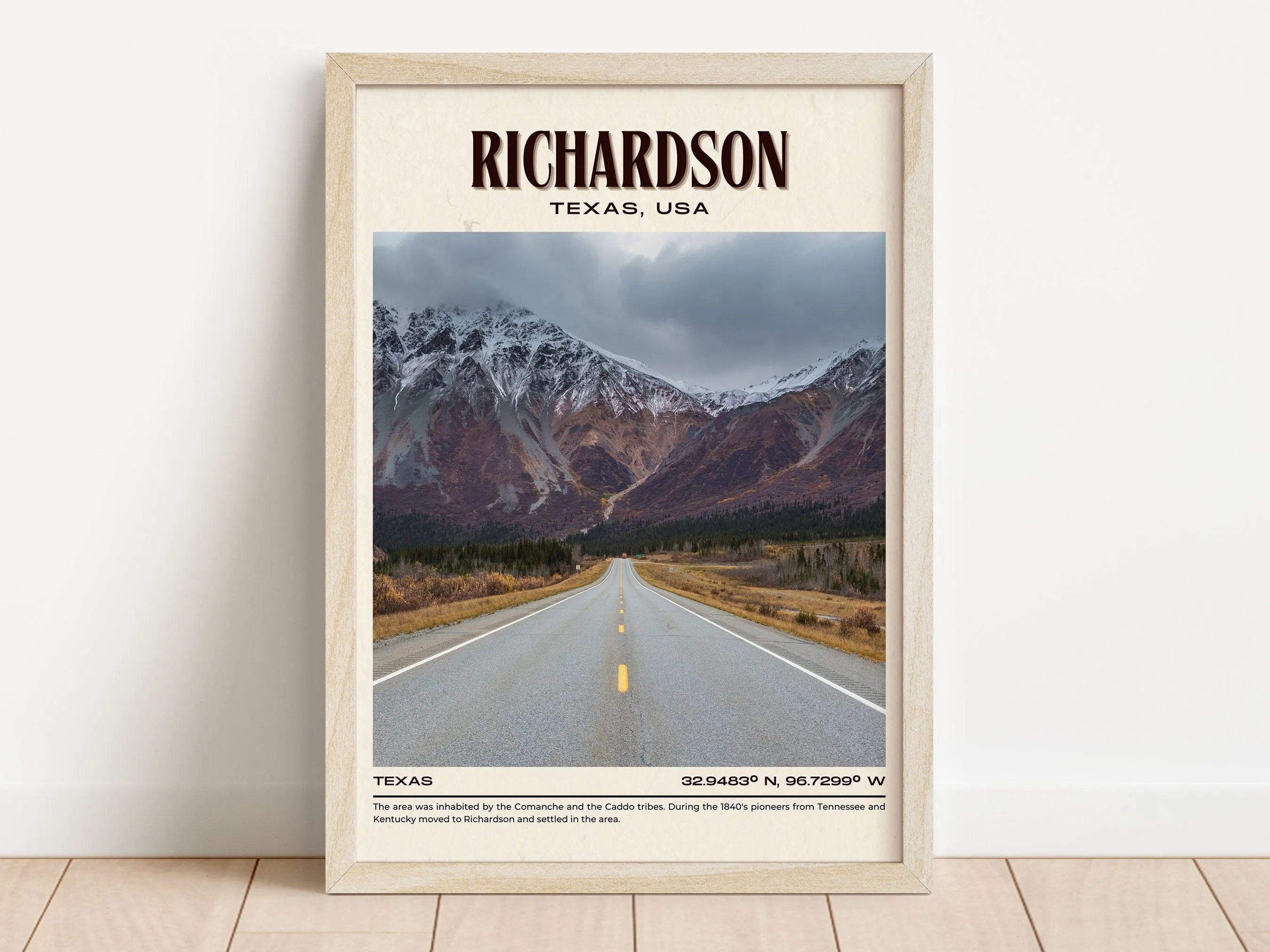 Richardson Vintage Wall Art, Texas, USA