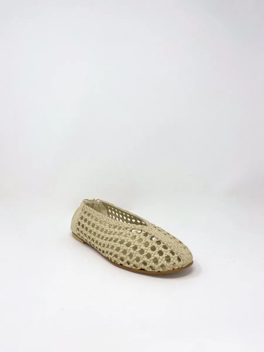 Riley in Vanilla Woven Calf