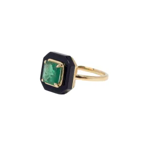 Rite of Initiation Emerald & Onyx Ring