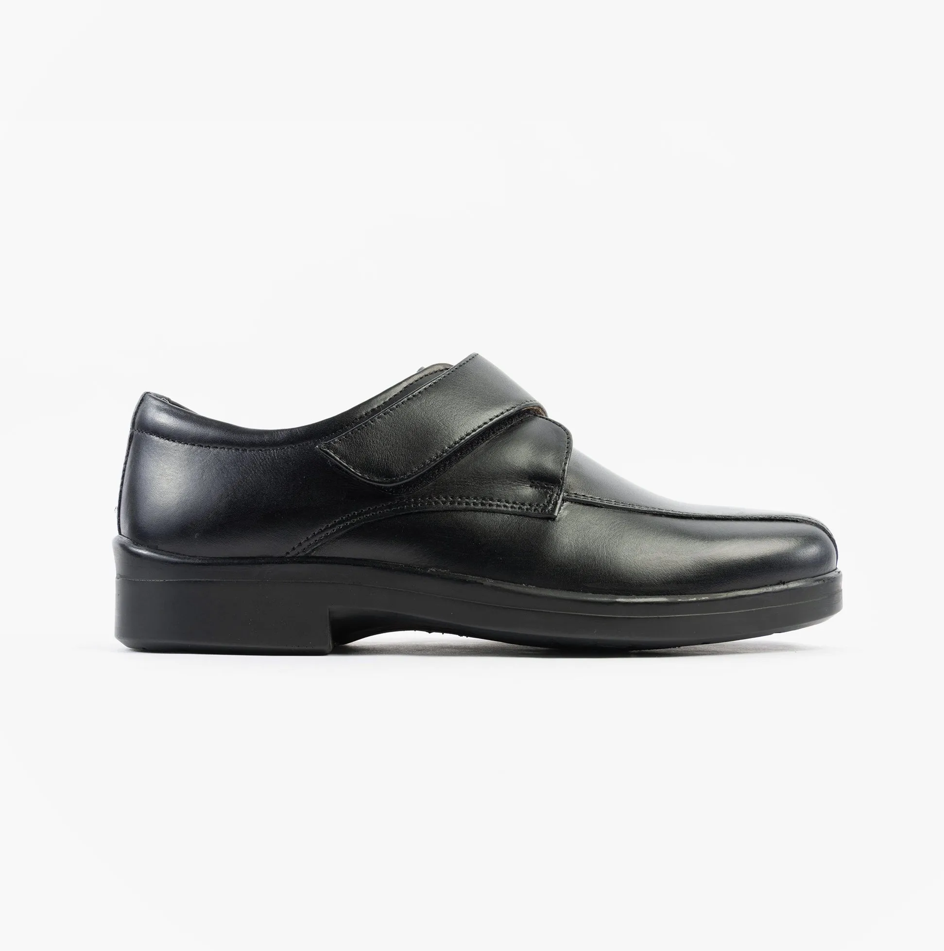 Roamers TEDDY Mens Touch Fasten Apron Shoes Black
