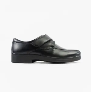 Roamers TEDDY Mens Touch Fasten Apron Shoes Black