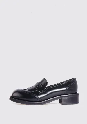 Rouen Classic Round-Toe Loafers : Black