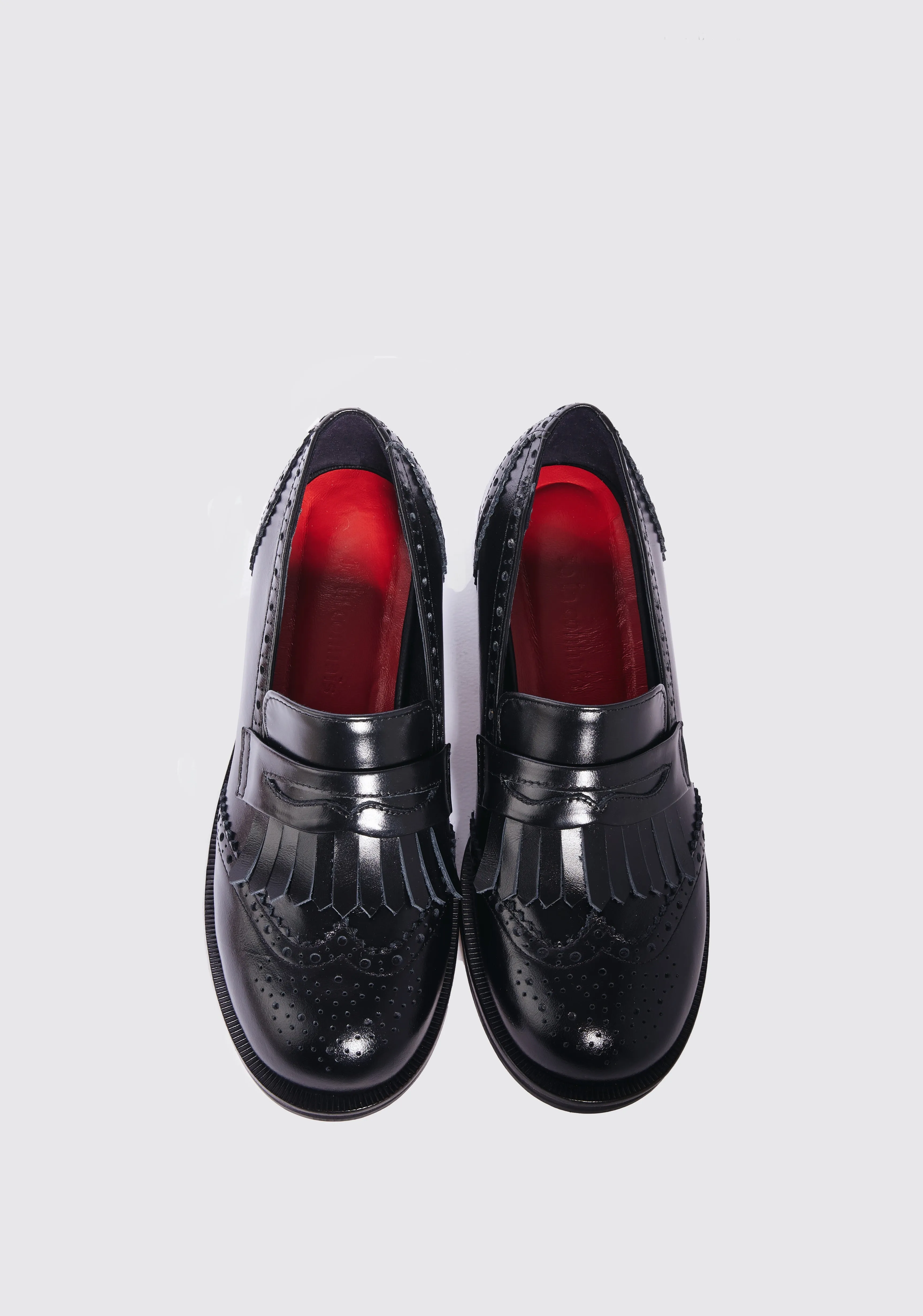 Rouen Classic Round-Toe Loafers : Black