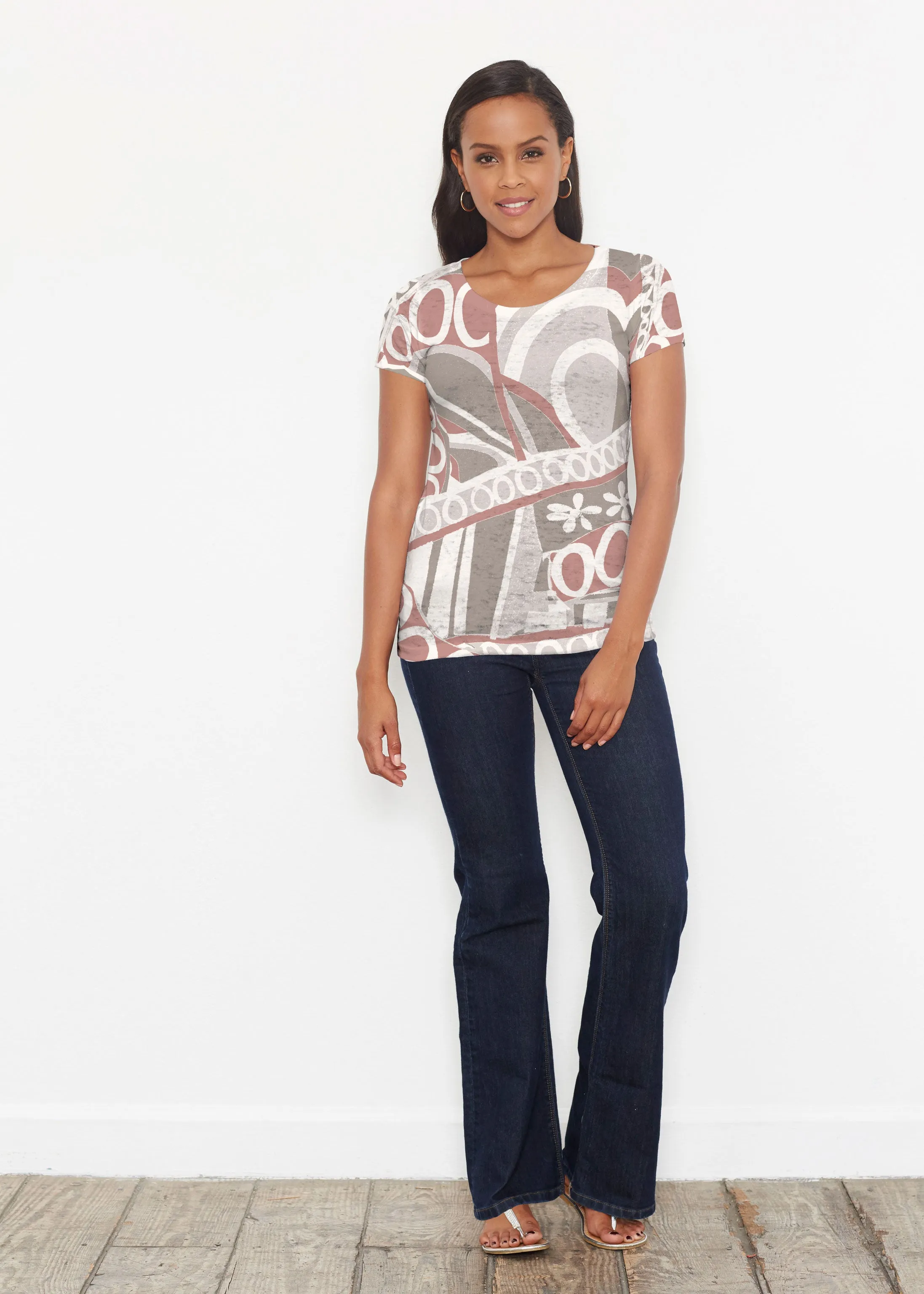 Rusty O"S (8162) ~ Short Sleeve Scoop Shirt
