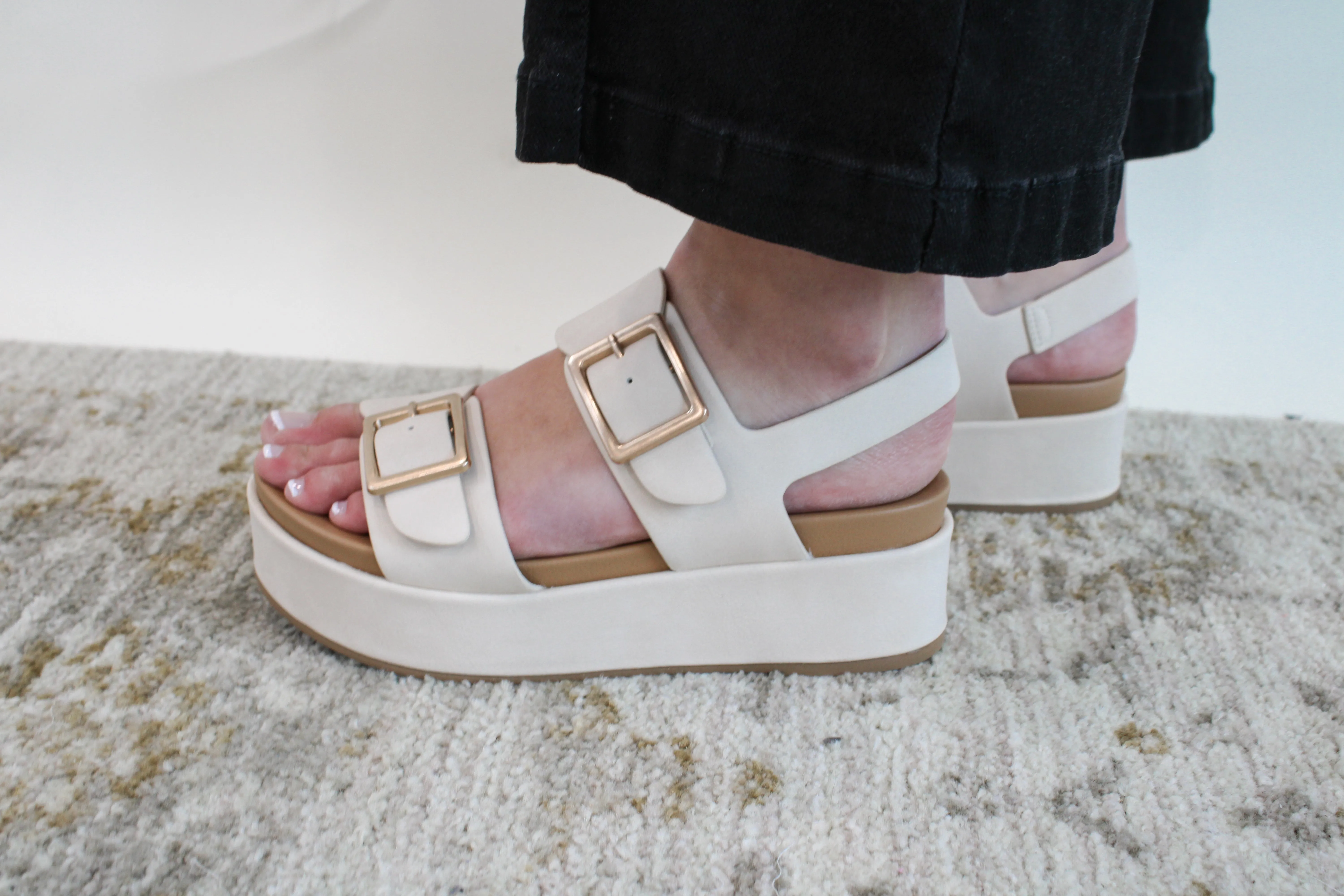 SADIE BUCKLE WEDGE SANDAL
