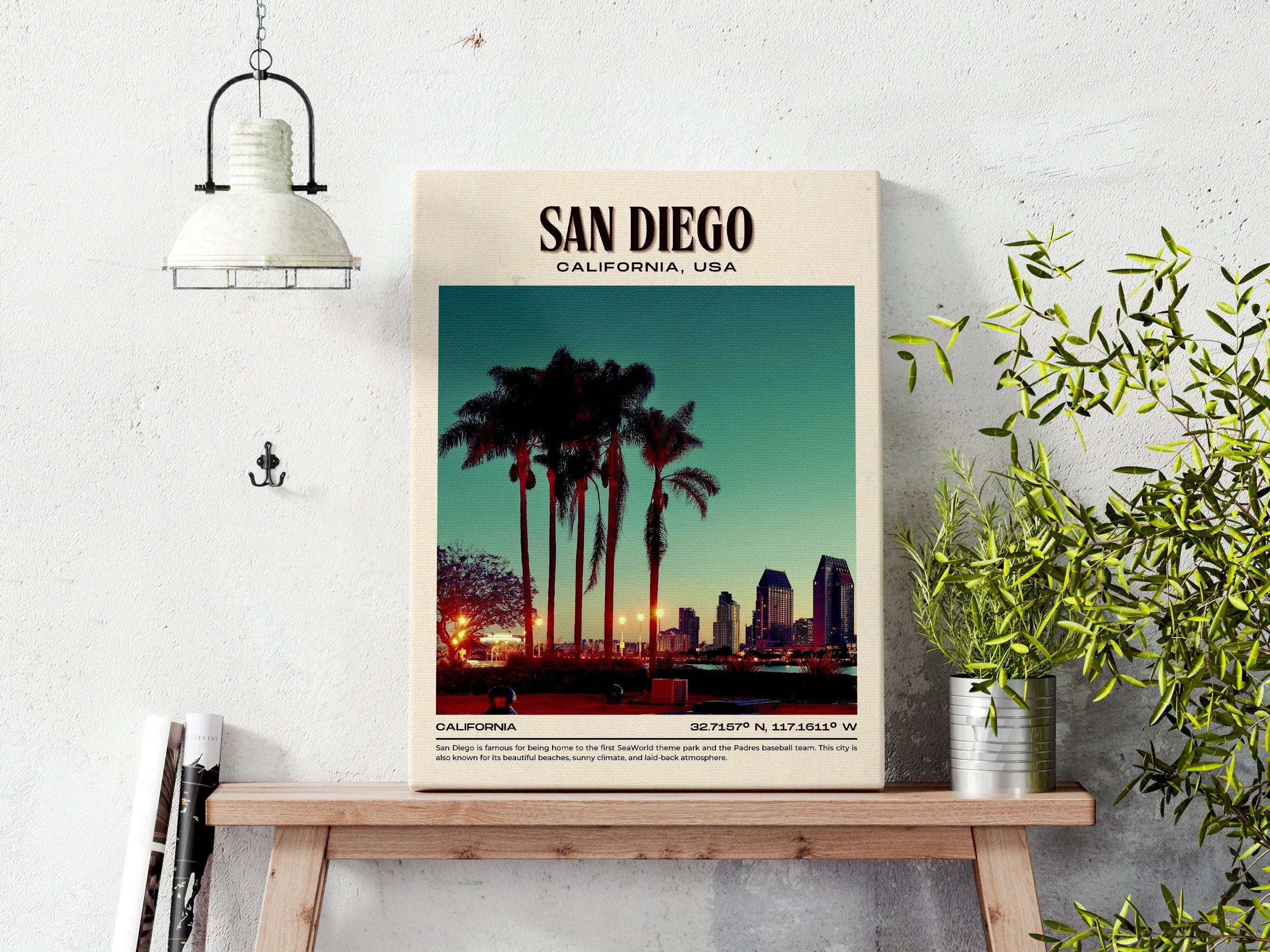 San Diego Vintage Wall Art, California, USA